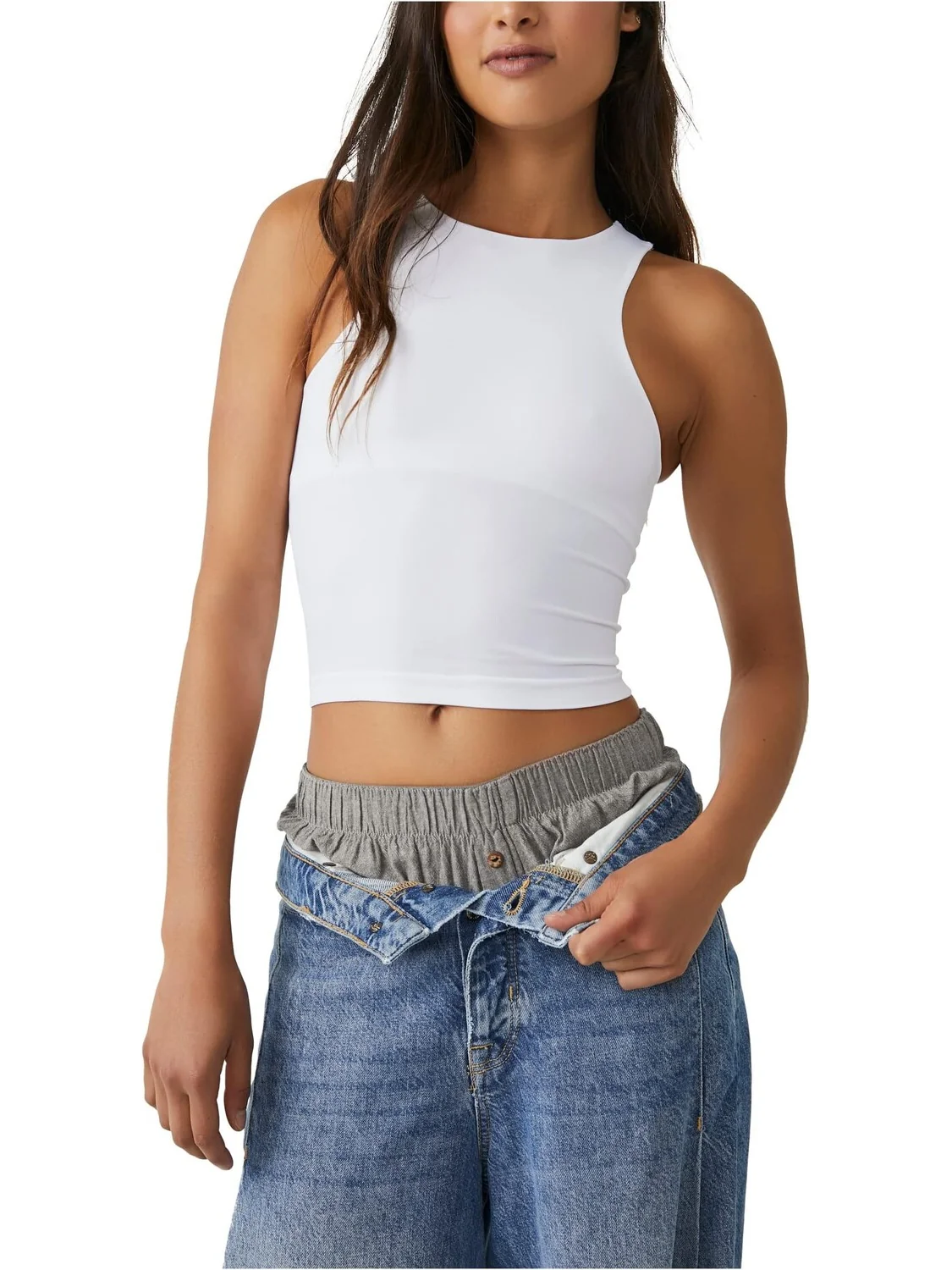 Майка Clean Lines Cami Free People — изображение 1 из 3, белый