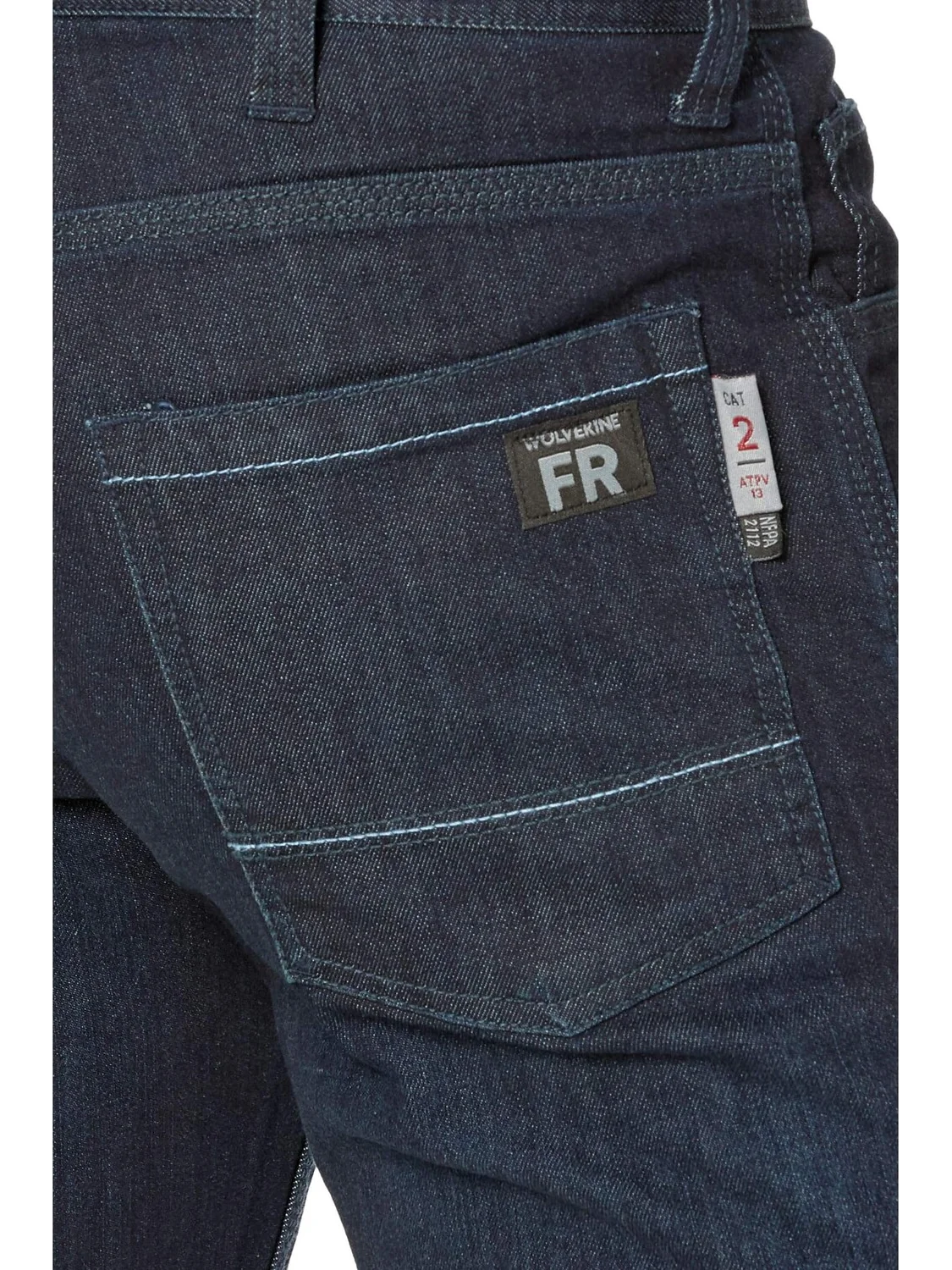 Джинсы FR (Flame Resistant) Stretch Denim Wolverine — изображение 3 из 4, джинсовый синий