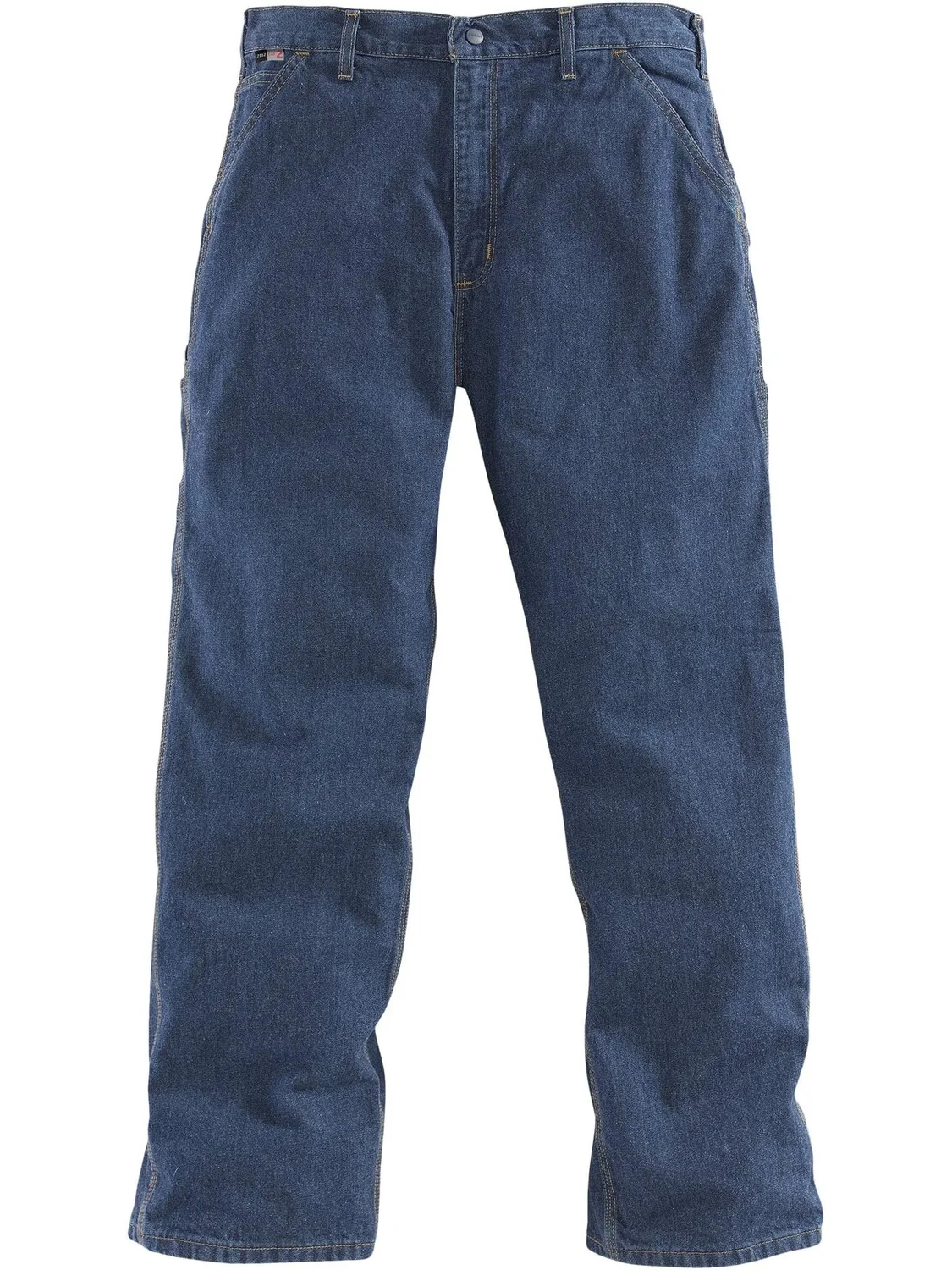 Джинсы Big & Tall Flame-Resistant Signature Denim Dungarees Carhartt — изображение 1 из 6, джинсовый синий