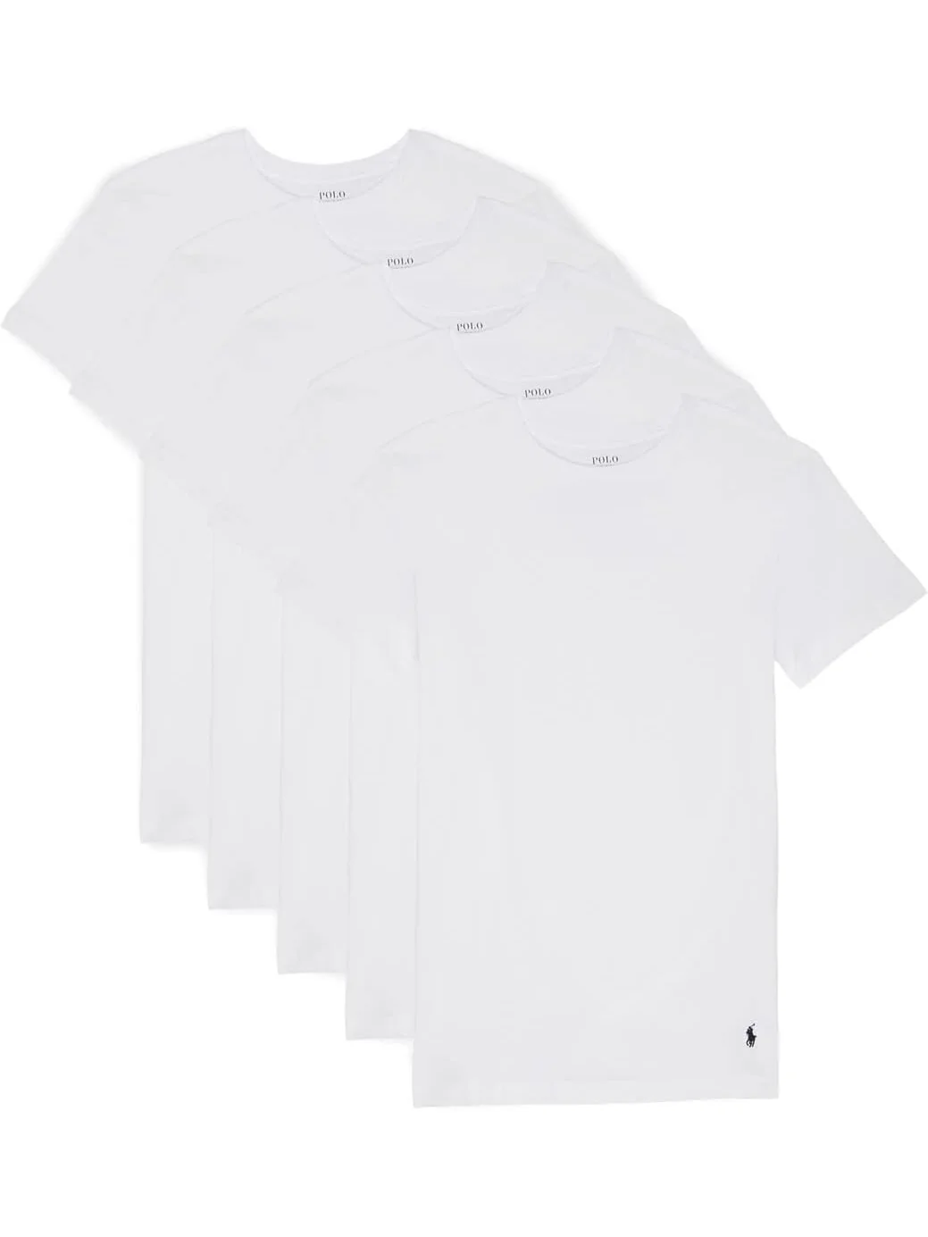 Набор из 5 комплектов облегающих экипажей Polo Ralph Lauren — изображение 1 из 1, белый/темно-синий