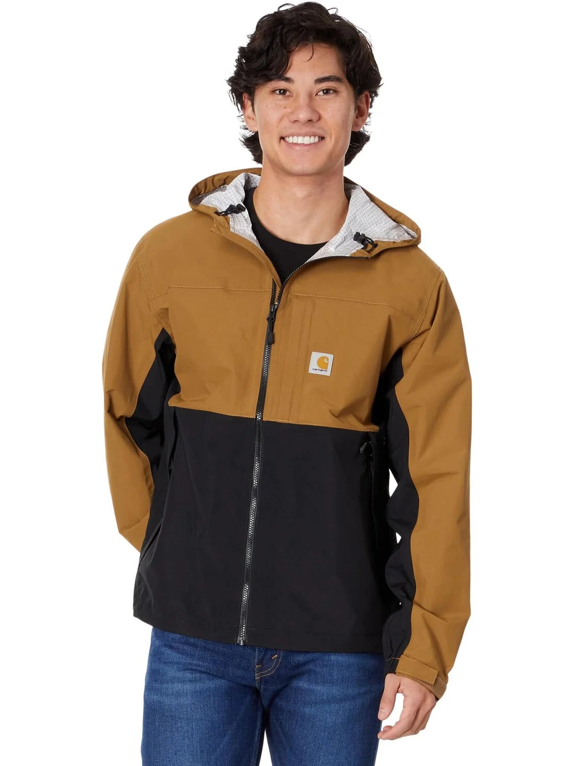Легкая компактная куртка свободного покроя Storm Defender Carhartt — изображение 1 из 4, коричневый/черный
