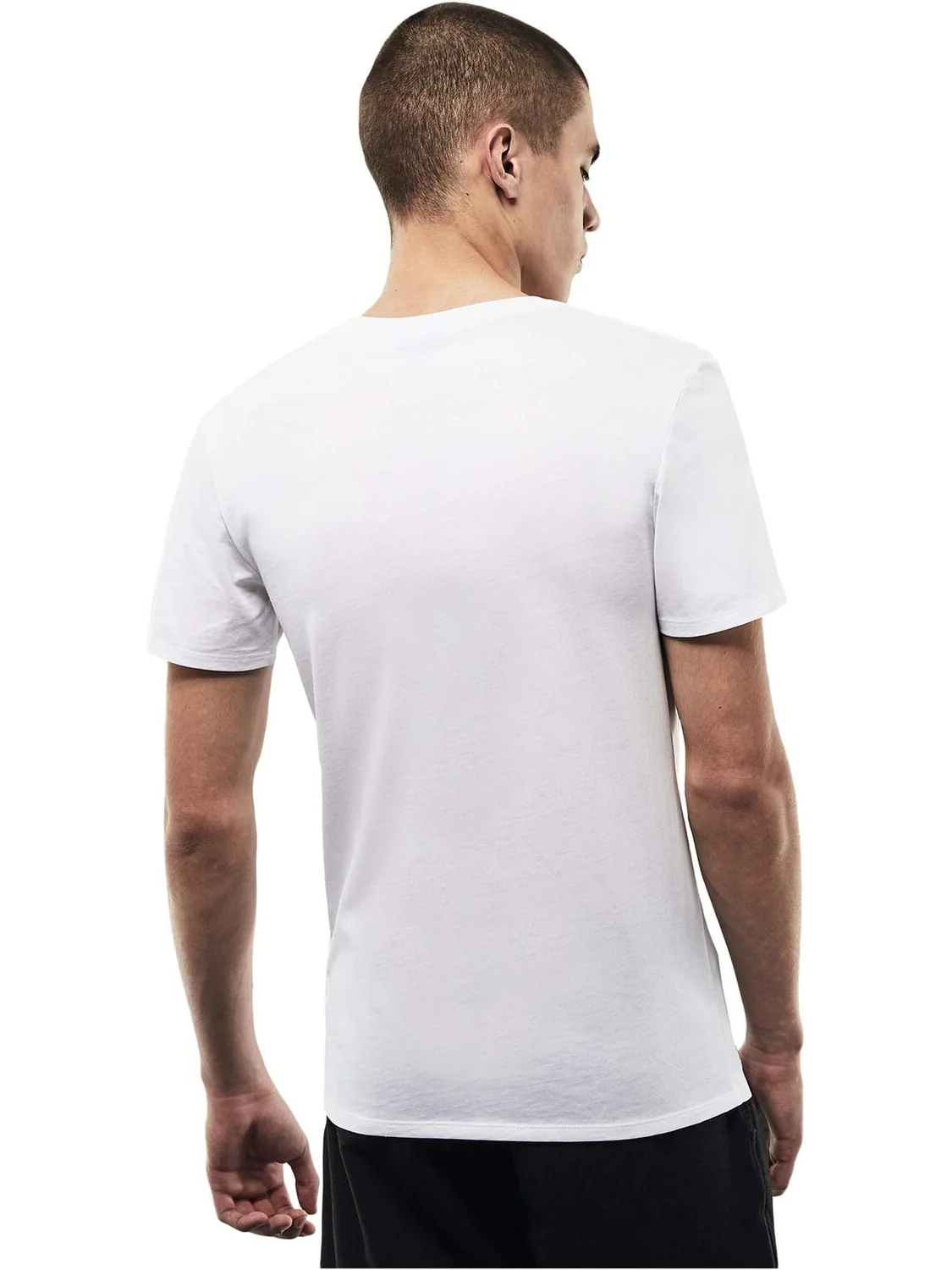Комплект из 3 футболок Slim Fit Essential с v-образным вырезом Lacoste — изображение 2 из 3, белый