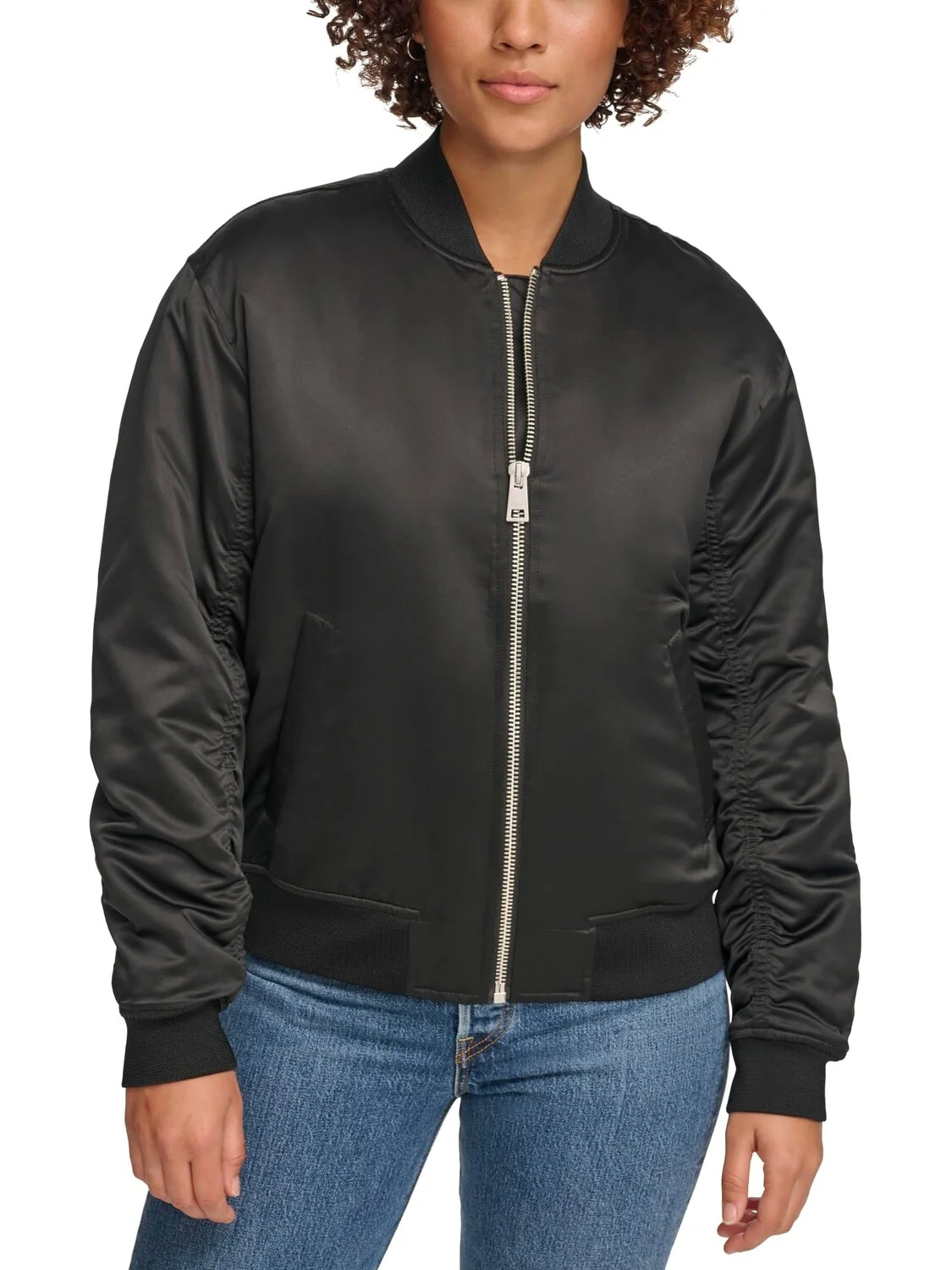 Куртка Fashion Bomber with Ruching on Sleeves Levi's — изображение 1 из 3, черный
