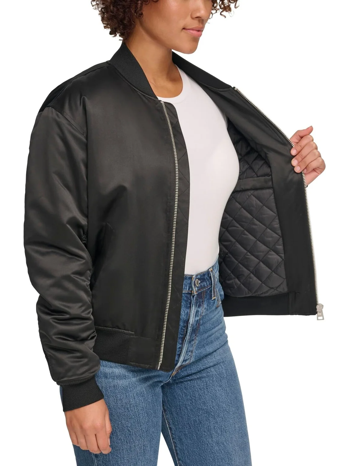 Куртка Fashion Bomber with Ruching on Sleeves Levi's — изображение 3 из 3, черный