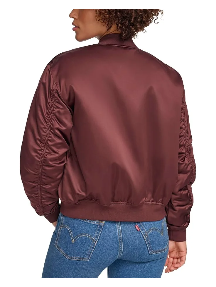 Куртка-бомбер Levi's Fashion Bomber with Ruching on — изображение 2 из 3, коричневый
