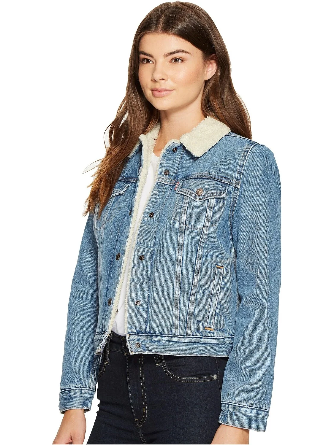 Куртка Levi's Womens Original Sherpa Trucker — изображение 2 из 4, синий