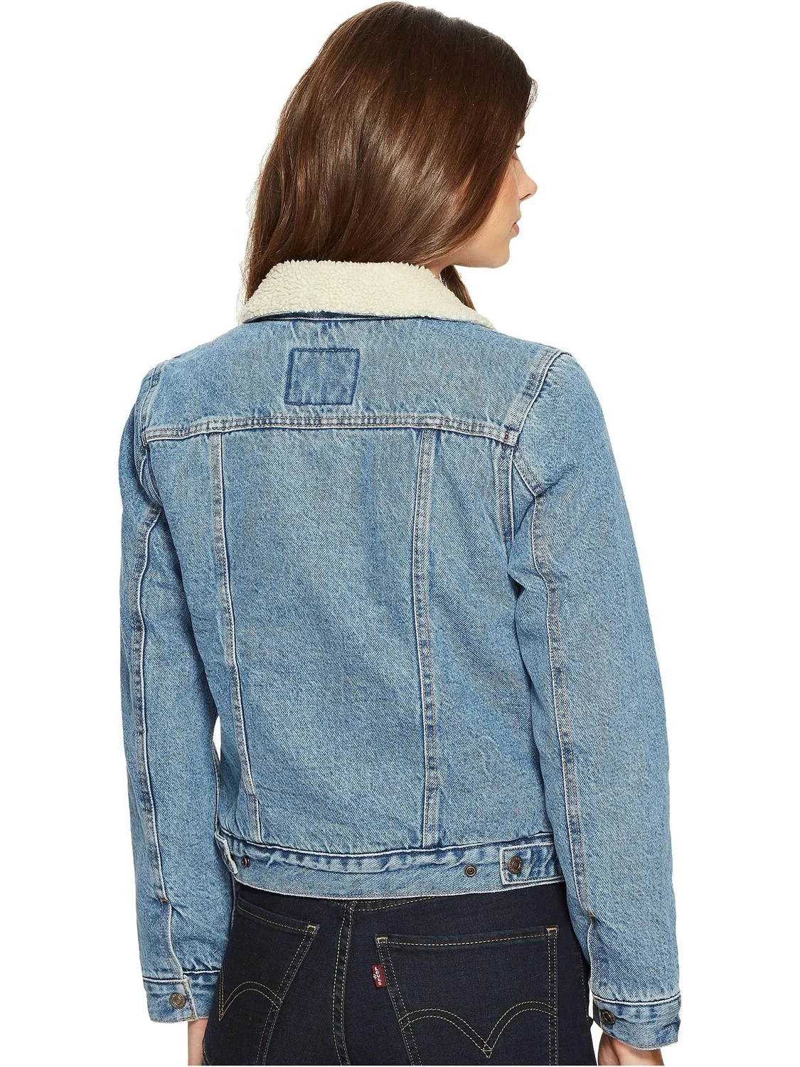 Куртка Levi's Womens Original Sherpa Trucker — изображение 3 из 4, синий