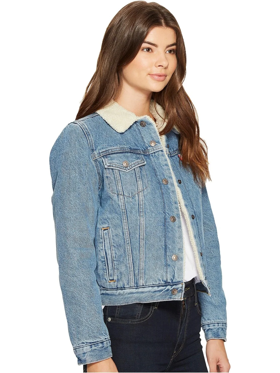 Куртка Levi's Womens Original Sherpa Trucker — изображение 4 из 4, синий
