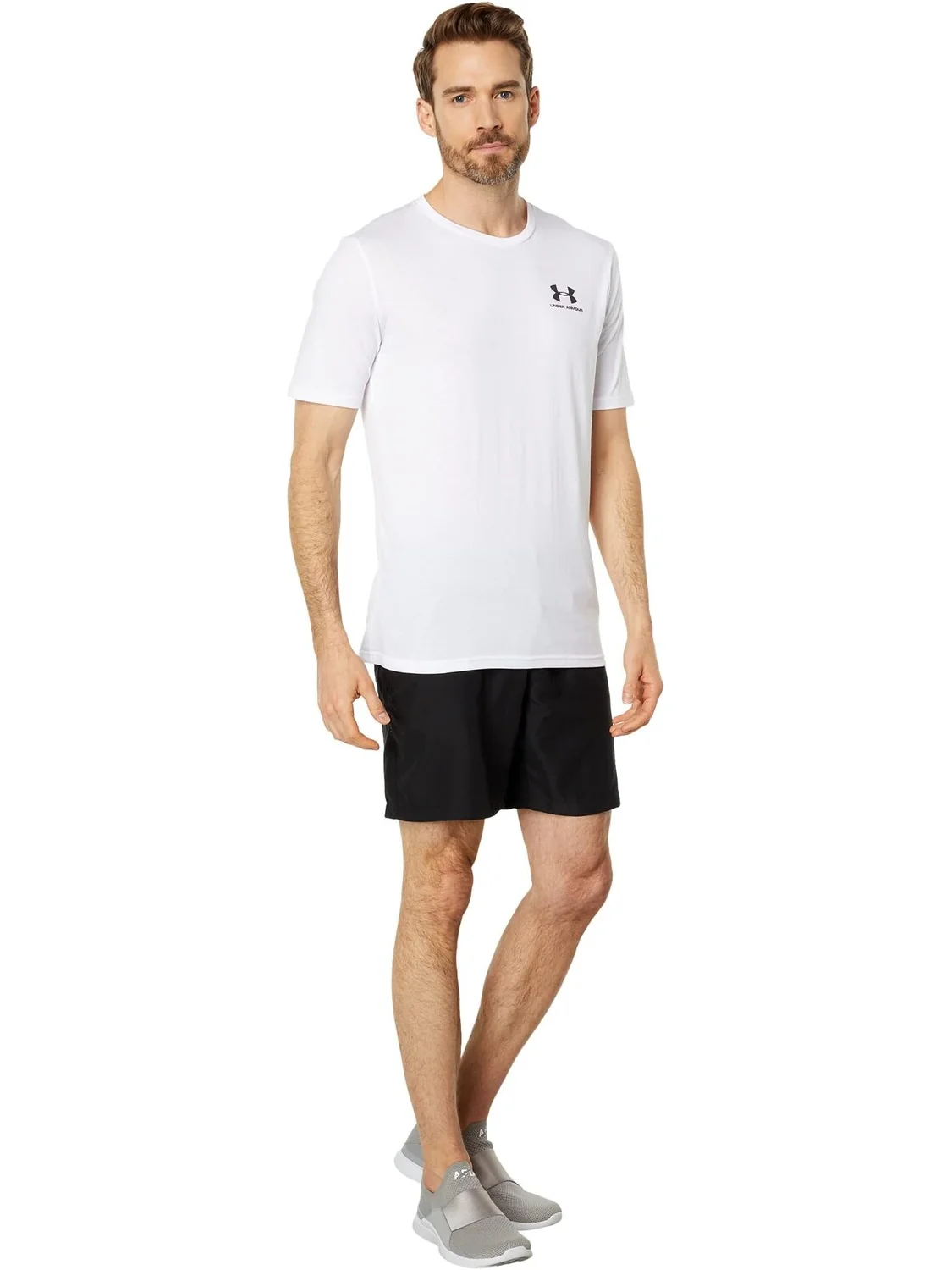 Sportstyle Левая грудь с коротким рукавом Under Armour — изображение 4 из 4, белый/черный