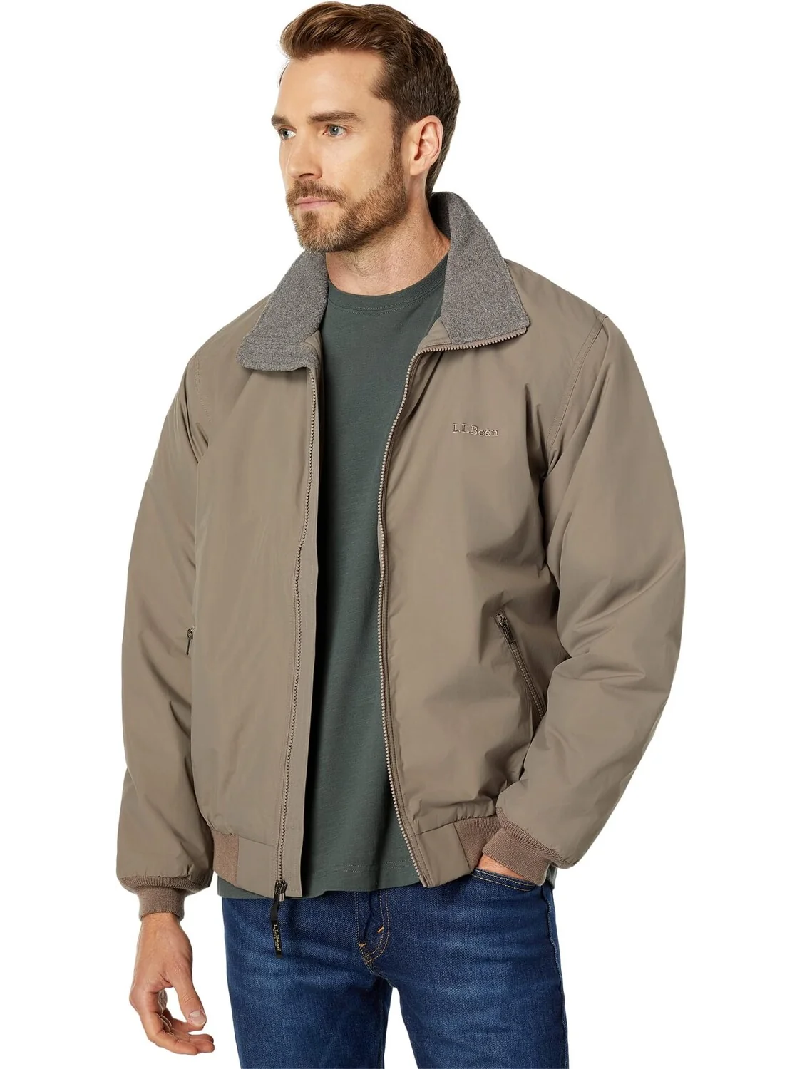 Куртка Warm-Up Jacket L.L.Bean — изображение 1 из 4, коричневый