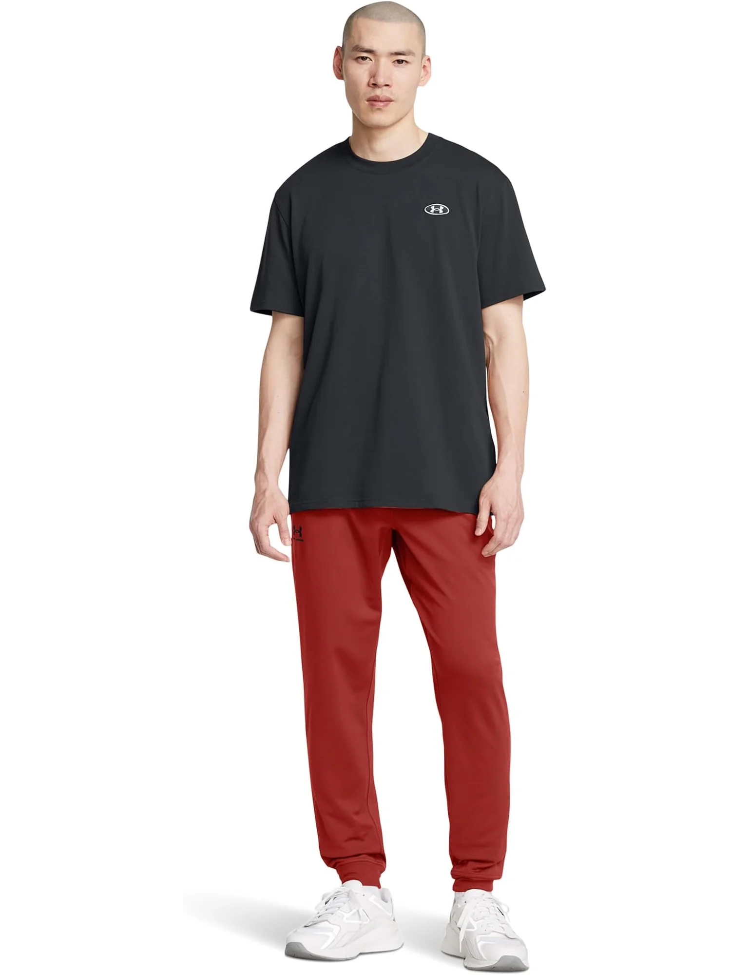 Брюки Under Armour Sportstyle Tricot Jogger — изображение 4 из 4, оранжевый/черный