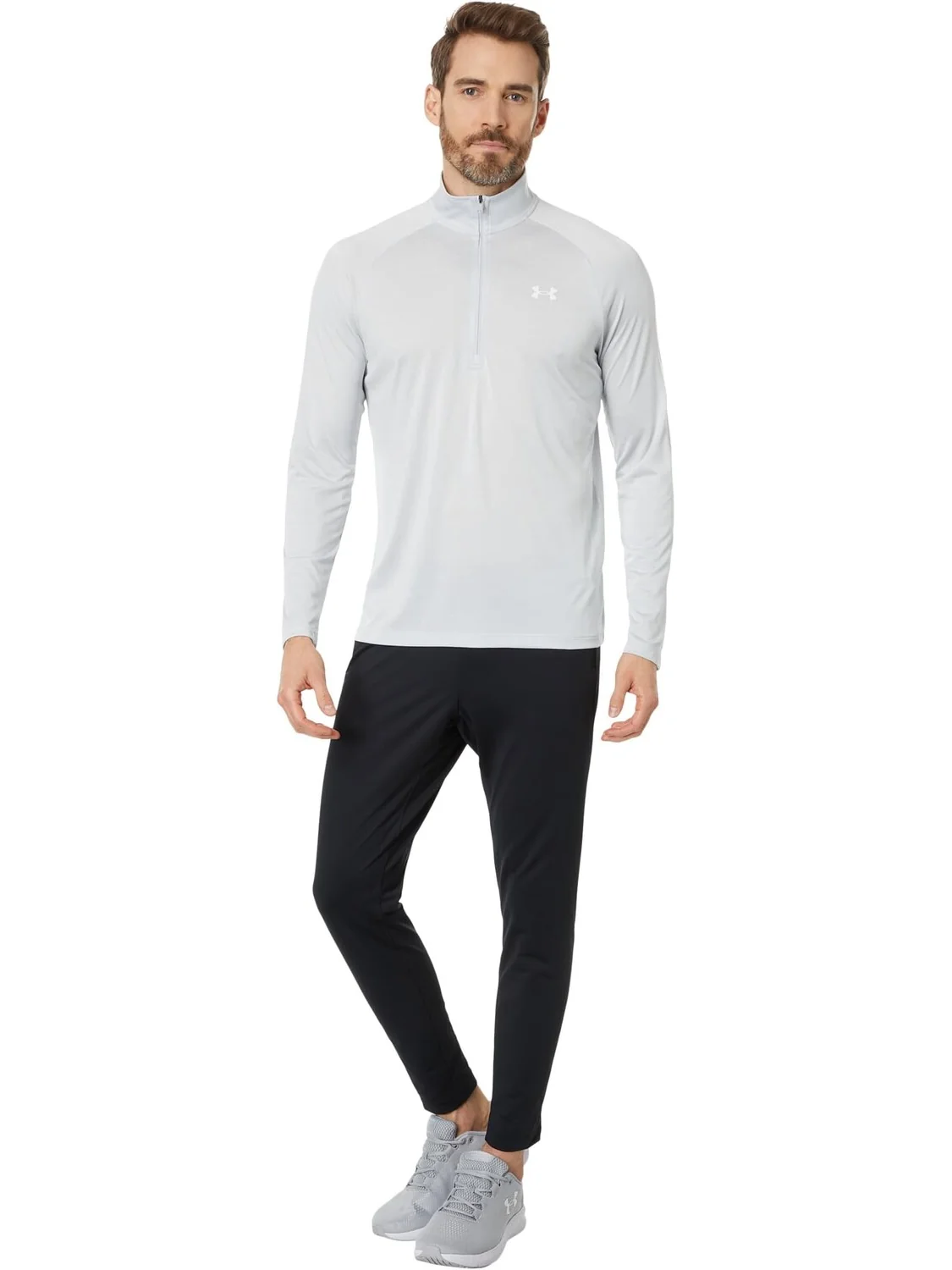 UA Tech 1/2 на молнии Under Armour — изображение 4 из 4, серый/белый