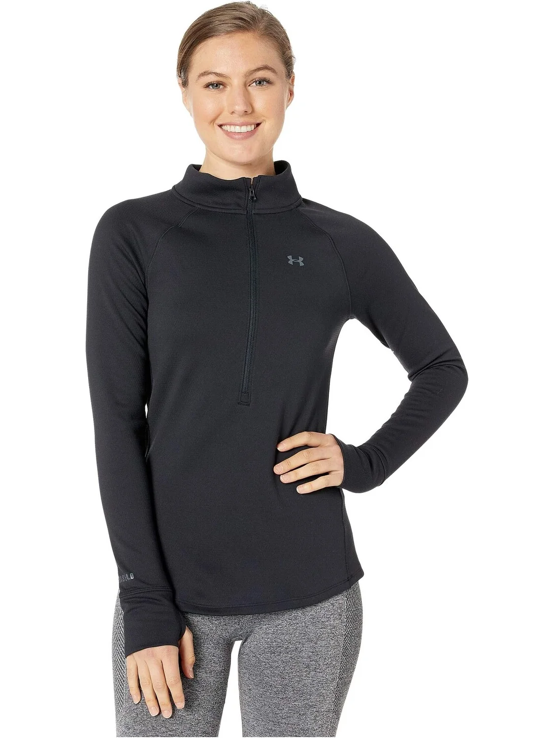 ColdGear(R) Base 4.0, молния 1/2 Under Armour — изображение 1 из 4, черный/серый