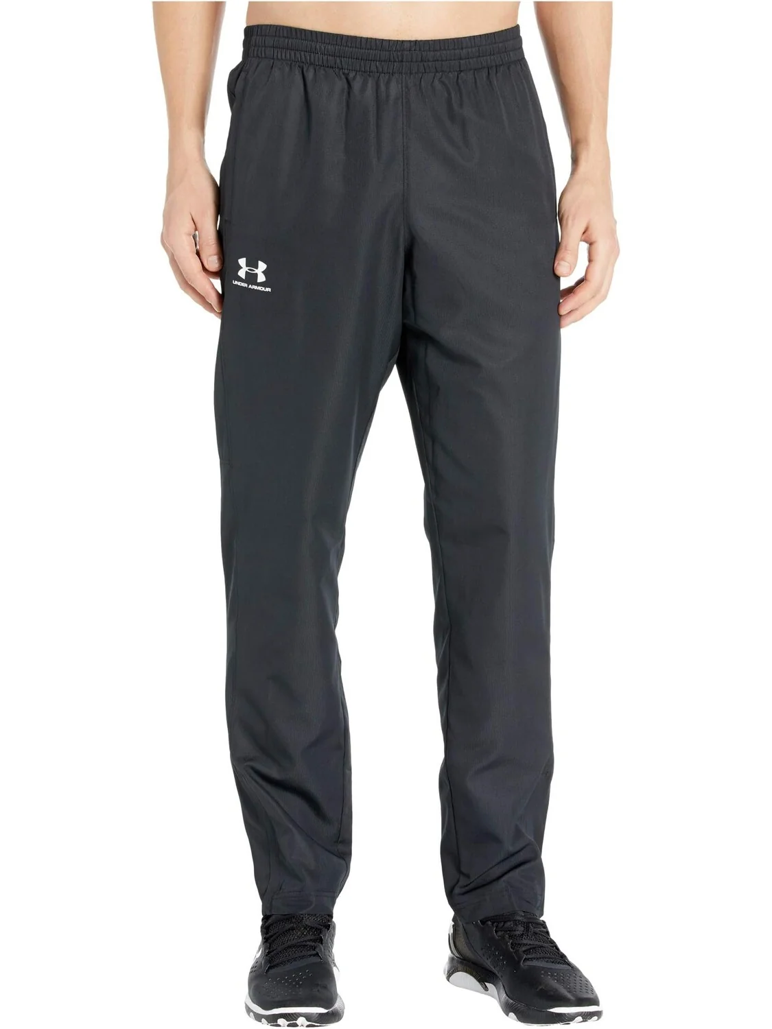 Жизненно важные тканые брюки Under Armour — изображение 1 из 4, черный/черный/белый