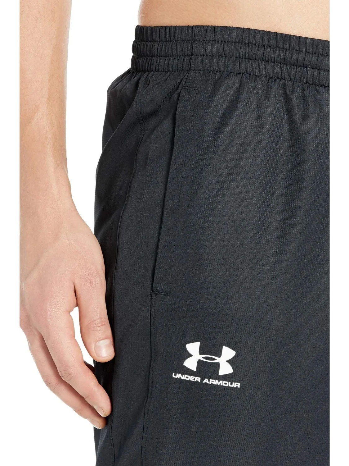 Жизненно важные тканые брюки Under Armour — изображение 4 из 4, черный/черный/белый