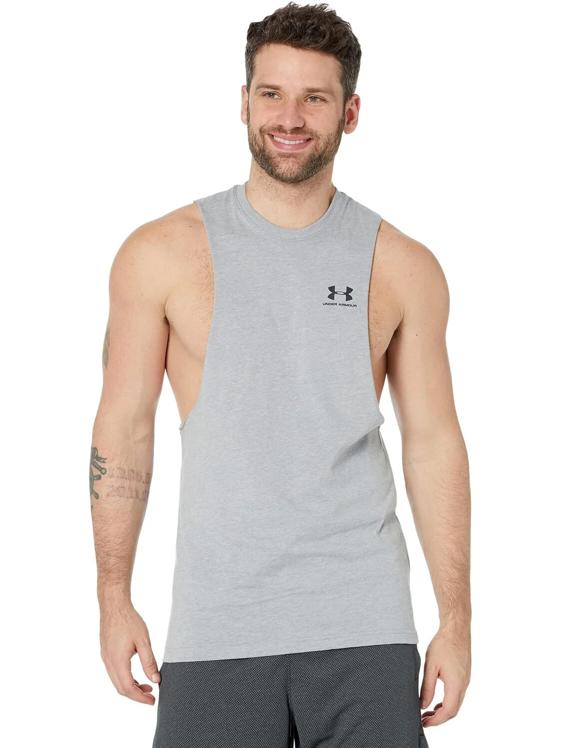 Майка с вырезом на левой груди Under Armour — изображение 1 из 4, серый