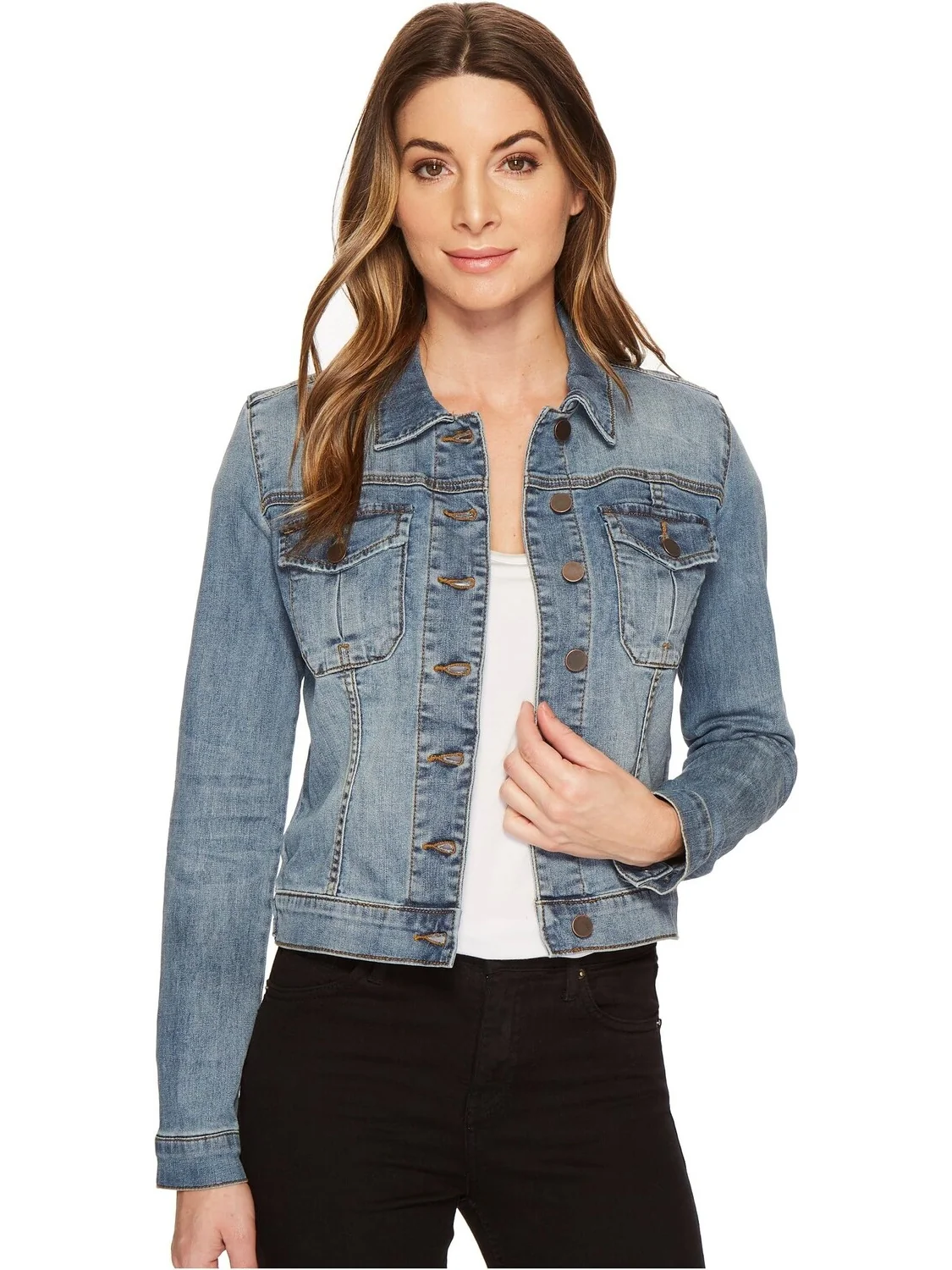 Куртка Amelia Jean Jacket KUT from the Kloth, цвет Empathetic/Medium Base Wash — изображение 1 из 4