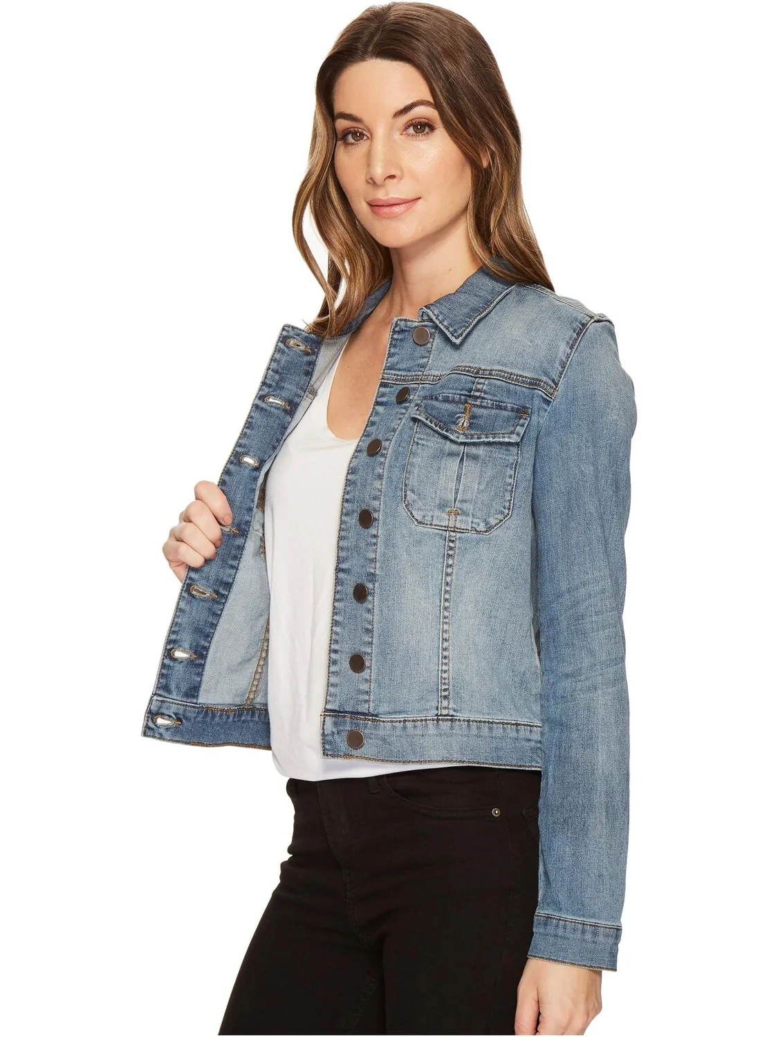 Куртка Amelia Jean Jacket KUT from the Kloth, цвет Empathetic/Medium Base Wash — изображение 4 из 4