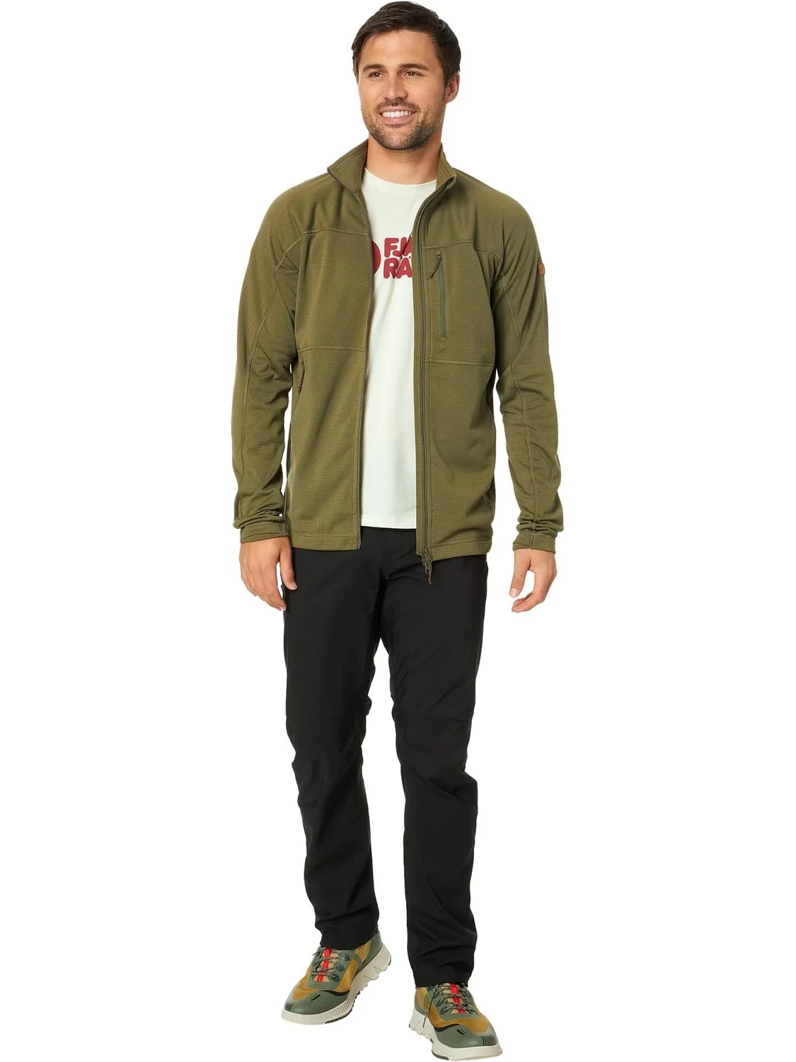Куртка Abisko Lite Fleece Jacket Fjällräven — изображение 4 из 4, зеленый