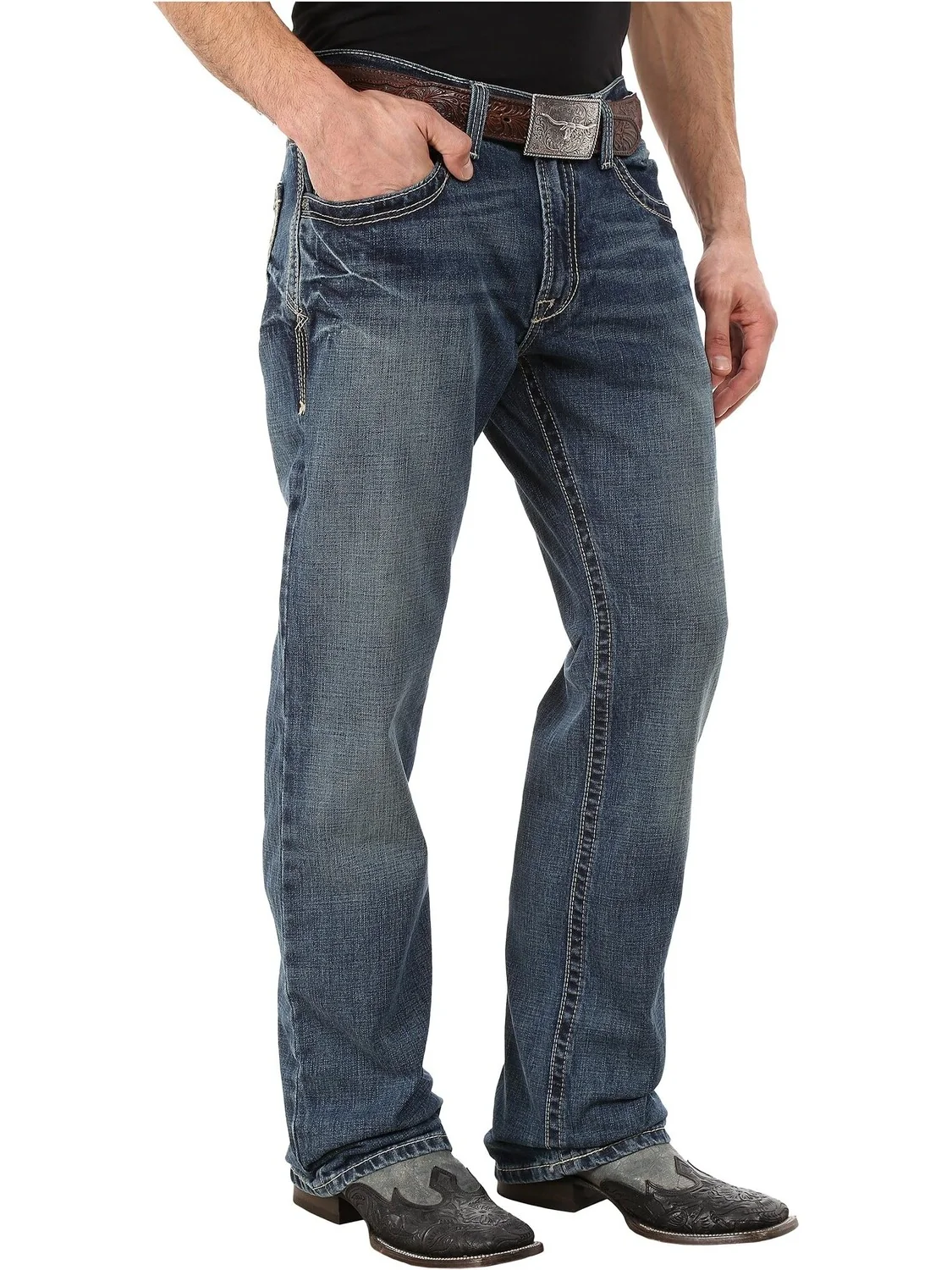 Джинсы M4 Low Rise Boot Cut in Gulch Ariat, цвет Gulch — изображение 4 из 4