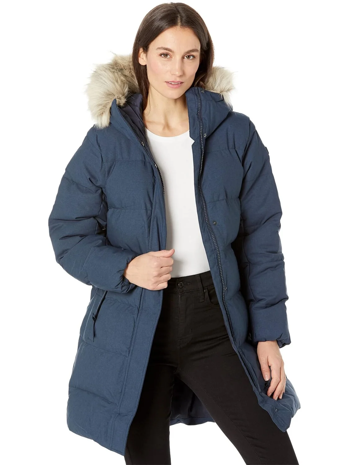 Пуховая парка с цветочным узором Helly Hansen — изображение 1 из 4, темно-синий