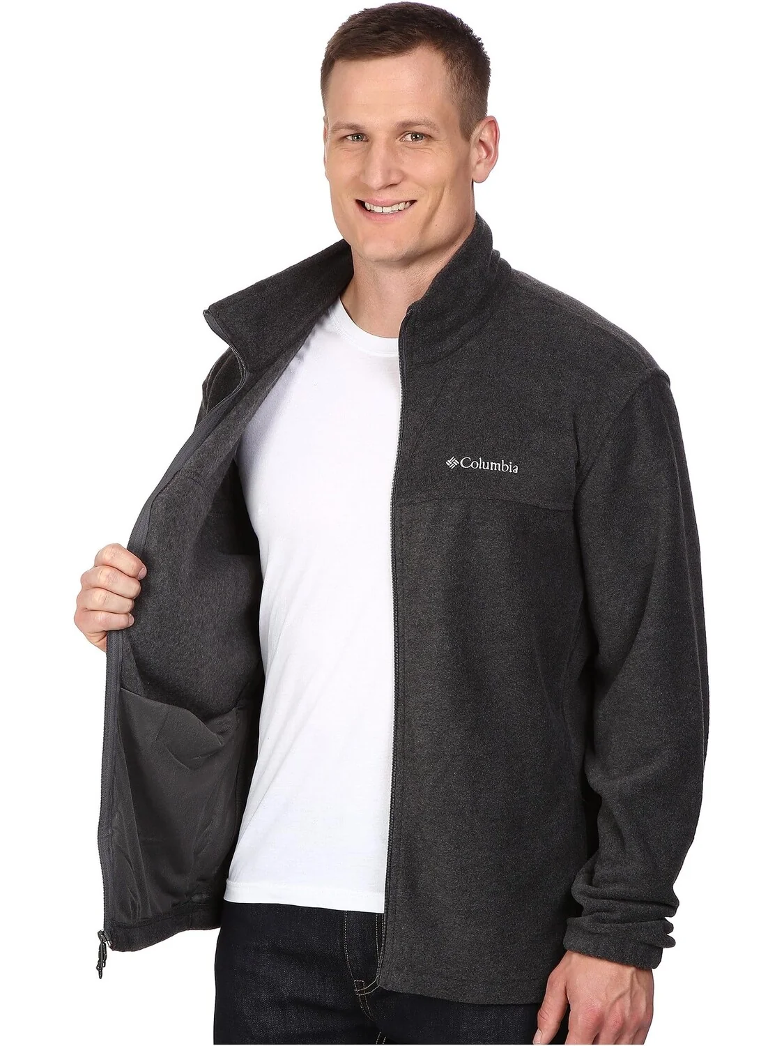 Куртка Big & Tall Steens Mountain Full Zip 2.0 Jacket Columbia — изображение 5 из 6, темно-серый