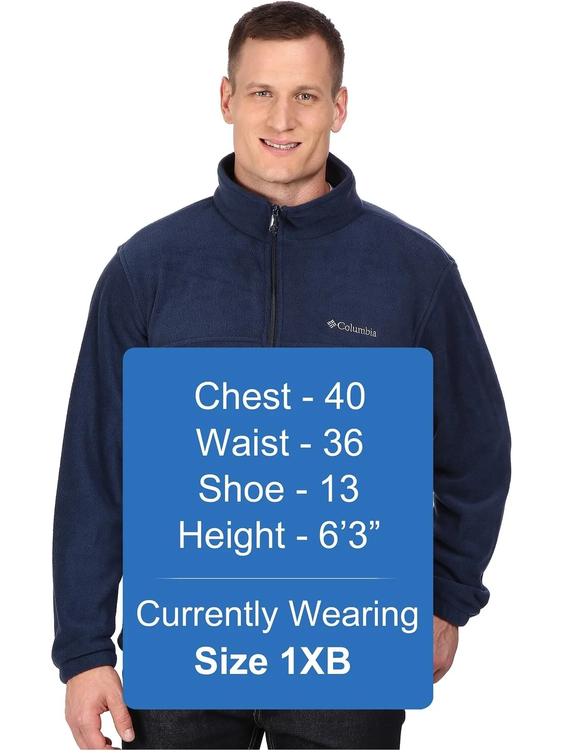 Куртка Big & Tall Steens Mountain Full Zip 2.0 Jacket Columbia — изображение 6 из 6, темно-синий