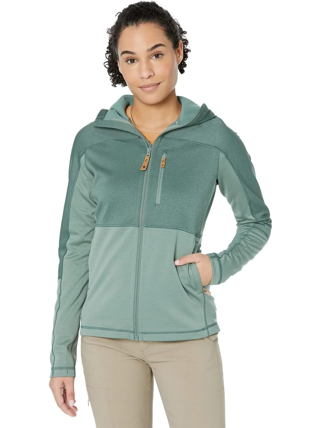 Куртка Abisko Trail Fleece Fjällräven — изображение 1 из 4, зеленый