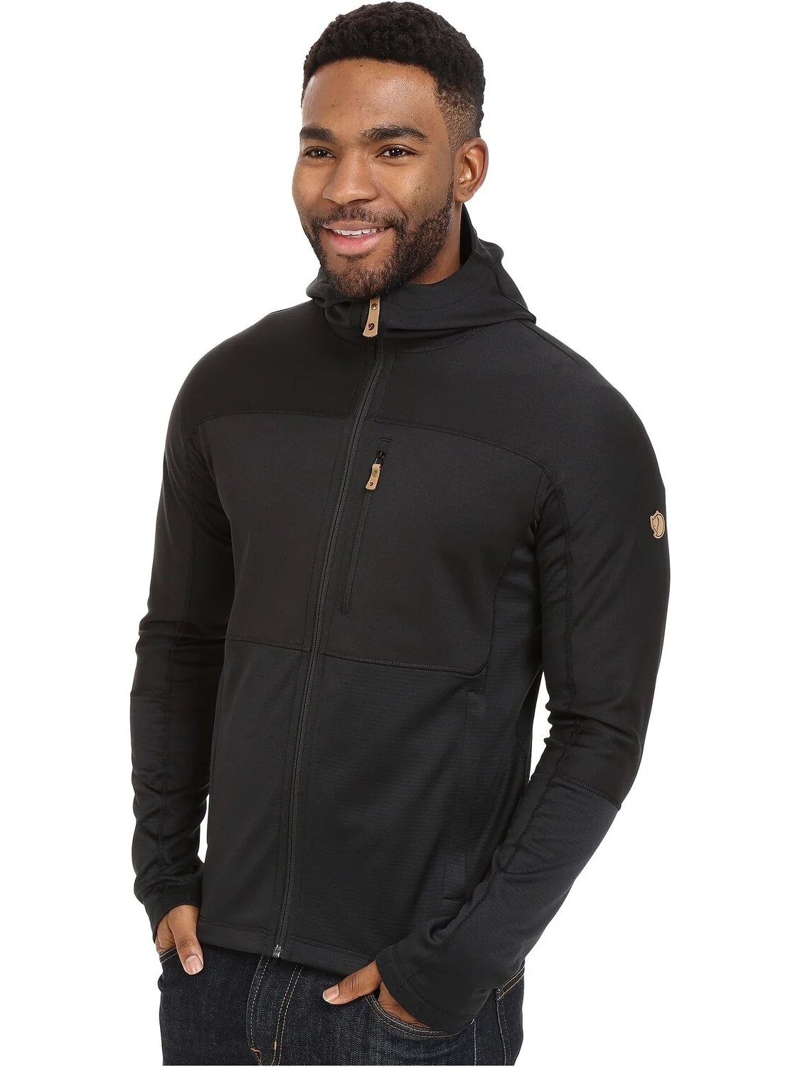 Куртка Abisko Trail Fleece Fjällräven — изображение 2 из 5, черный