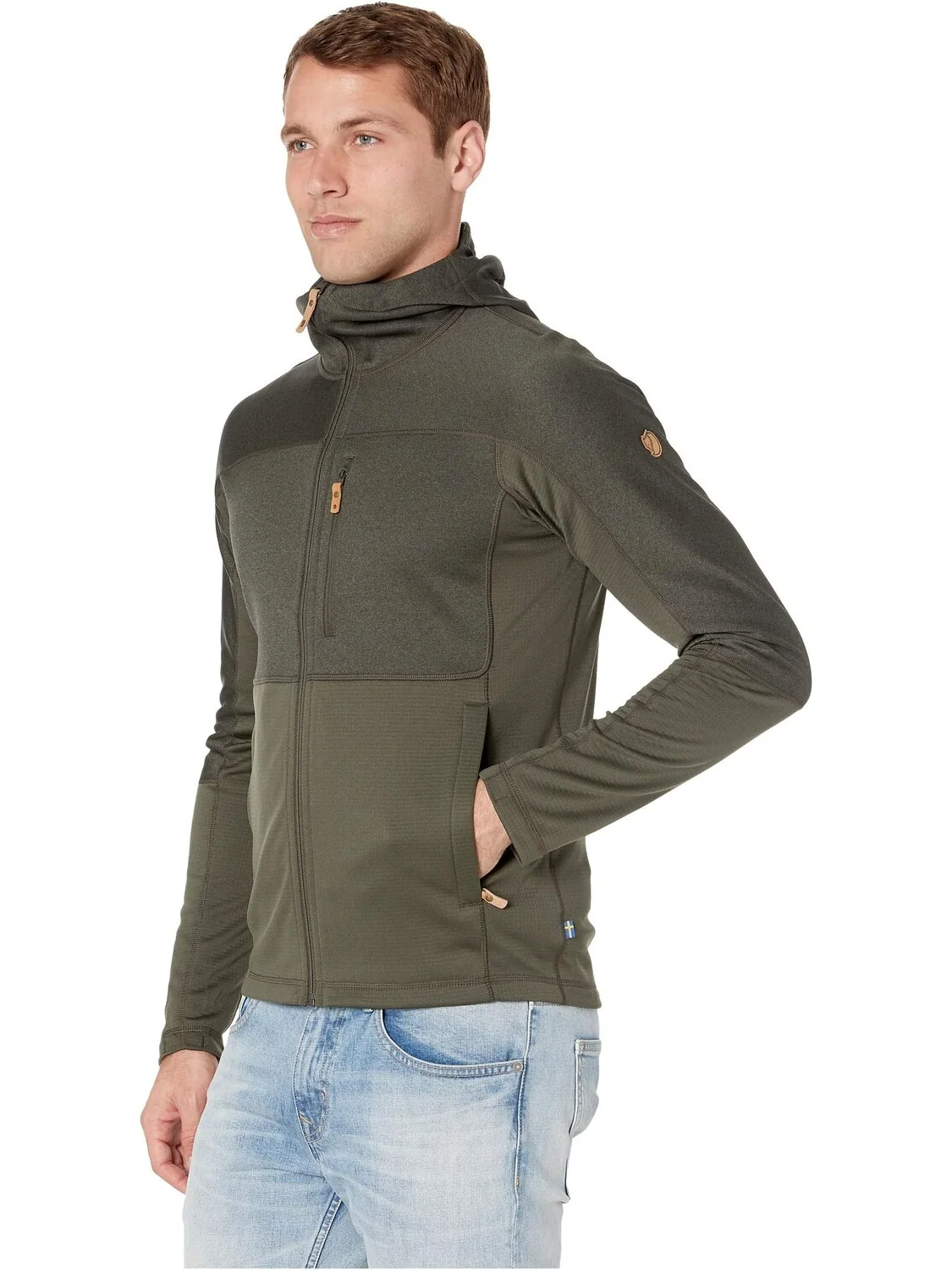 Куртка Abisko Trail Fleece Fjällräven — изображение 2 из 5, зеленый