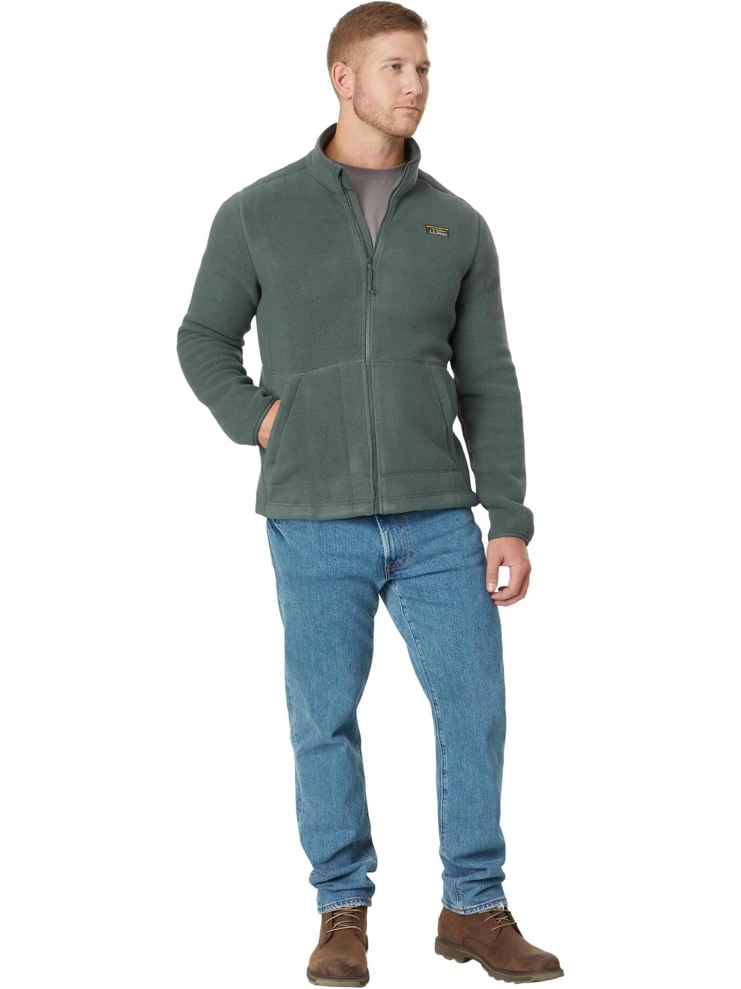 Мужская флисовая куртка Mountain Classic L.L.Bean — изображение 4 из 4, зеленый