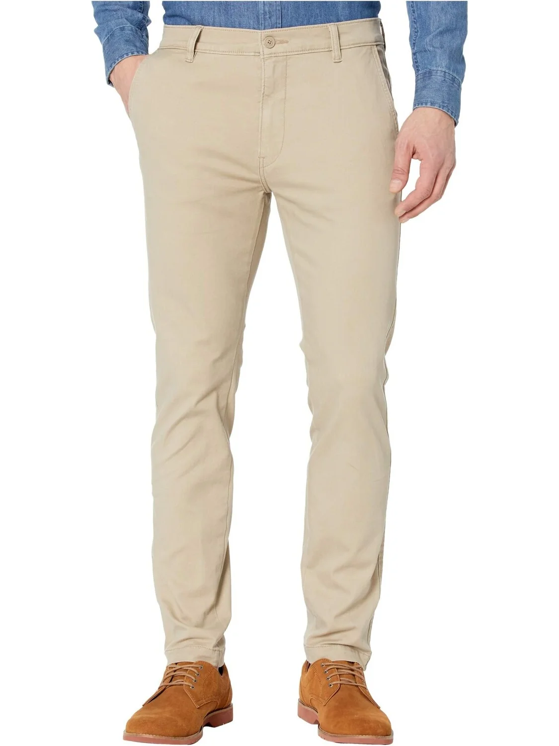XX Стандартные зауженные брюки-чинос Levi's, цвет True Chino Stretch Twill — 1