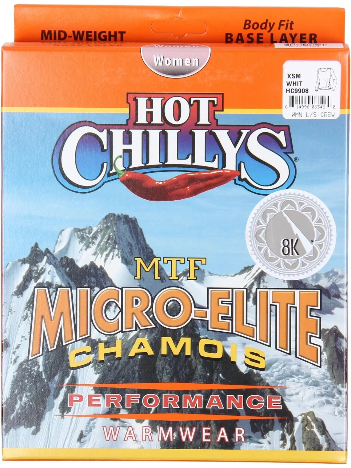 Замша Micro-Elite с круглым вырезом Hot Chillys — изображение 5 из 6, белый