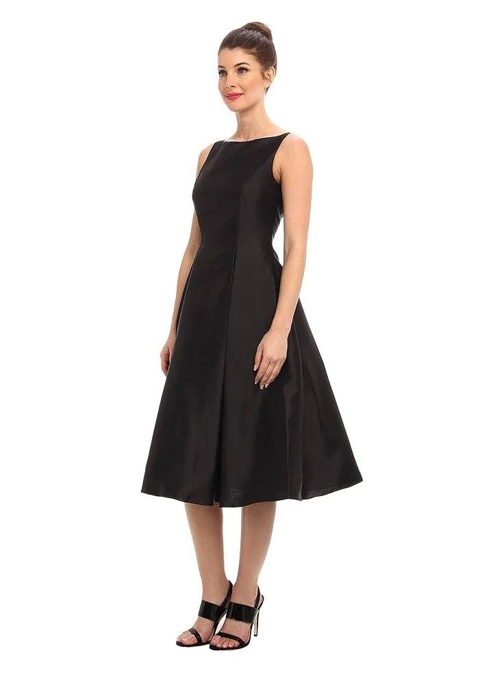 Платье Adrianna Papell Sleeveless Tea Length — изображение 2 из 3, черный