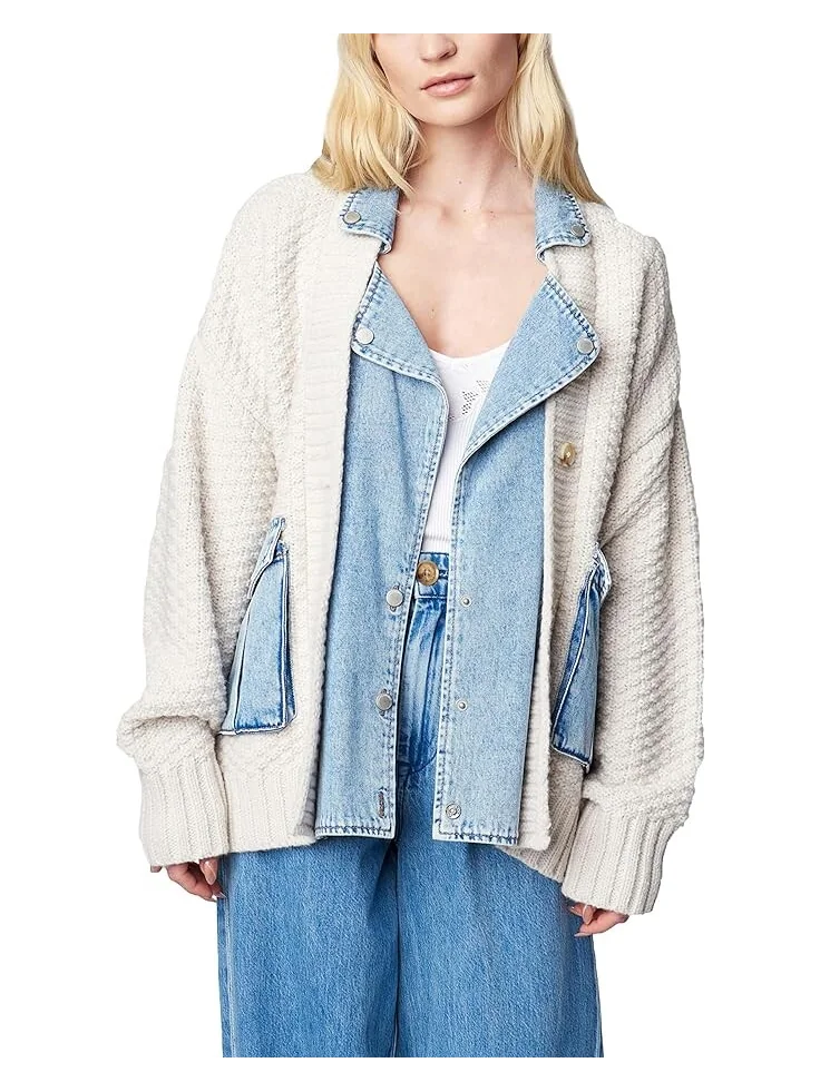 Свитер Blank NYC Denim and Knit Cardigan in Last Call, цвет Last Call — изображение 1 из 1