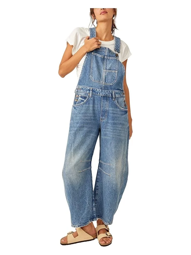 Джинсы Free People Lucky You Overall — изображение 1 из 1, светлый