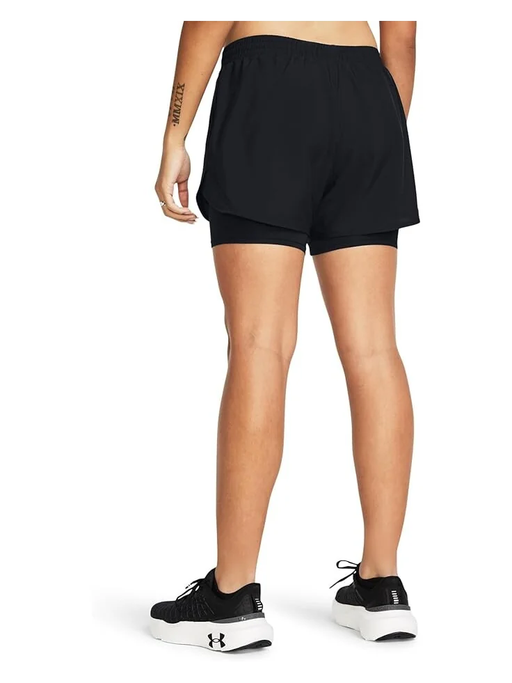 Шорты Under Armour Fly By 2-in-1 — изображение 2 из 4, черный/черный