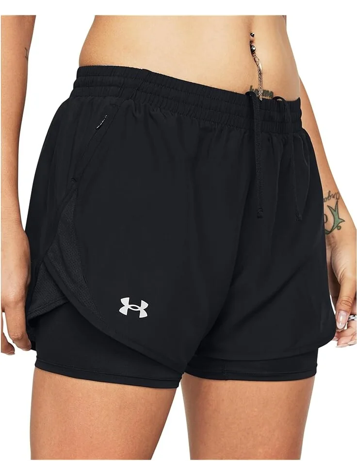 Шорты Under Armour Fly By 2-in-1 — изображение 3 из 4, черный/черный
