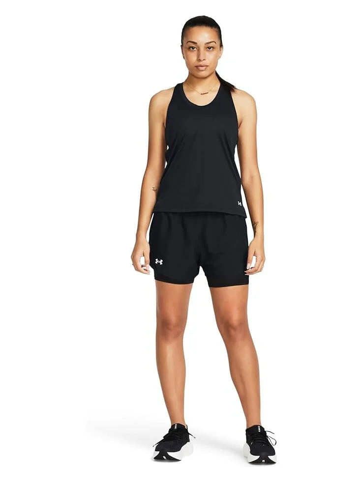 Шорты Under Armour Fly By 2-in-1 — изображение 4 из 4, черный/черный