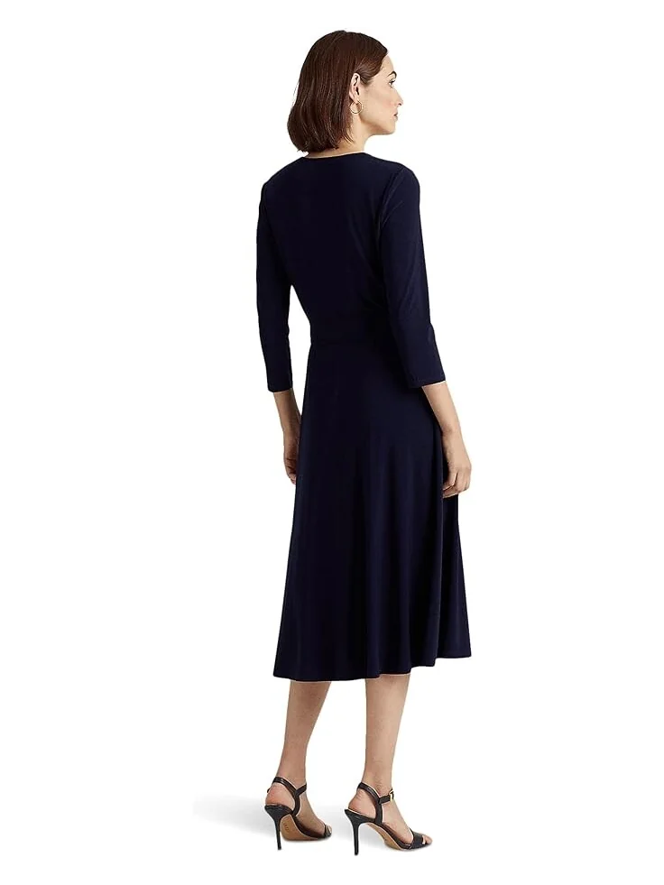 Платье LAUREN Ralph Lauren Jersey-Matte Midi — изображение 2 из 4, темно-синий