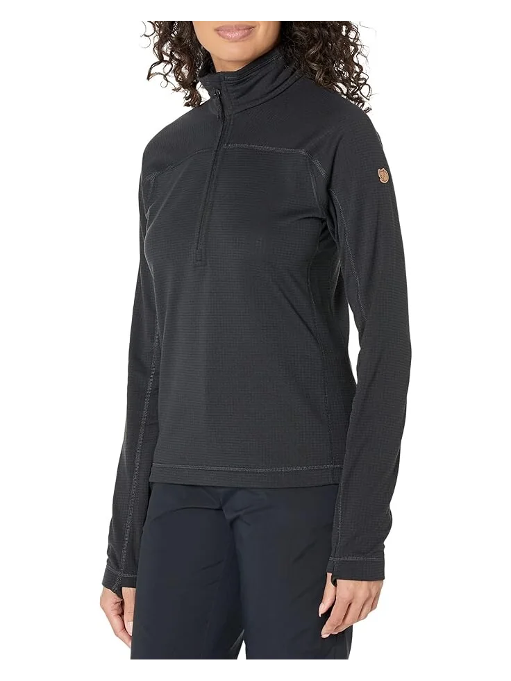Куртка Fjällräven Abisko Lite Fleece 1/2 Zip — изображение 1 из 4, черный