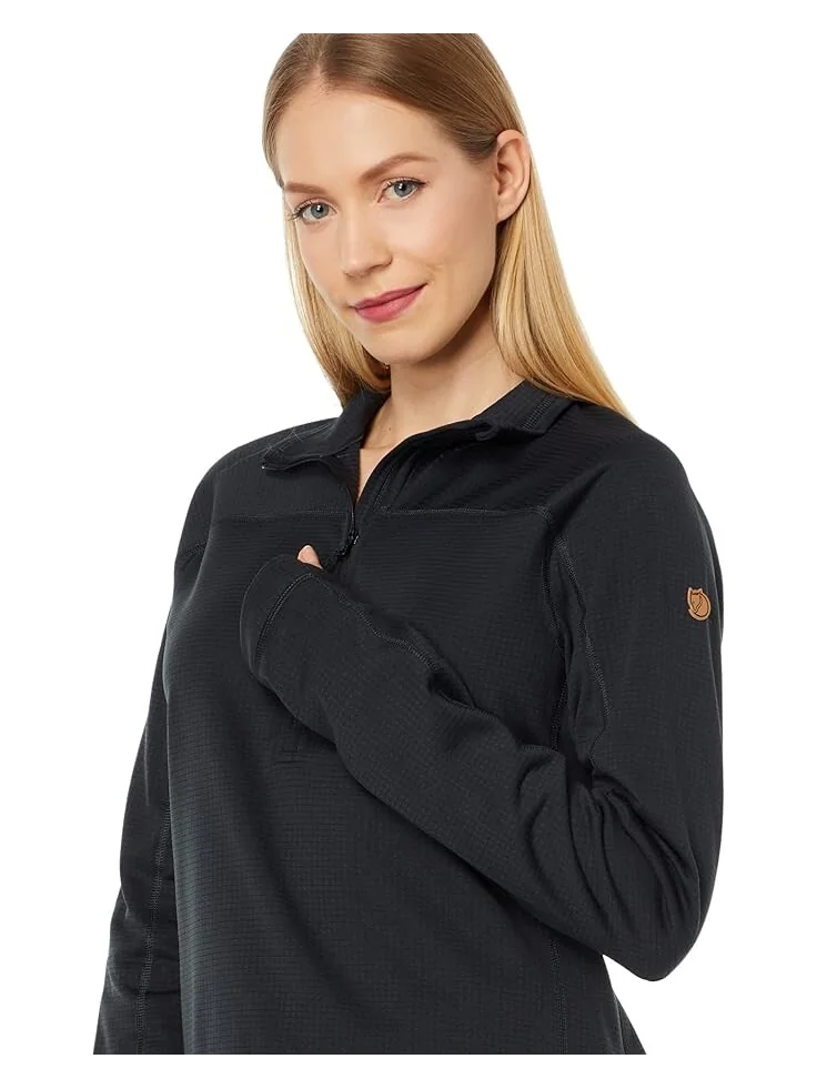 Куртка Fjällräven Abisko Lite Fleece 1/2 Zip — изображение 3 из 4, черный