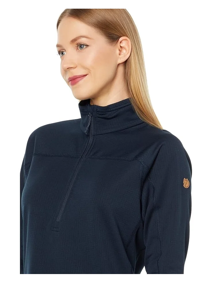 Куртка Fjällräven Abisko Lite Fleece 1/2 Zip — изображение 3 из 4, темный темно-синий