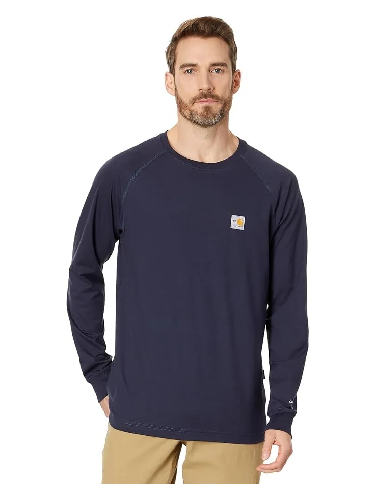Футболка Carhartt Flame-Resistant (FR) Force Long Sleeve — изображение 1 из 4, темный темно-синий