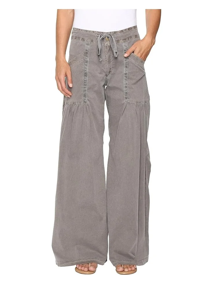 Брюки XCVI Willowy Wide Leg Stretch Poplin — коричневый