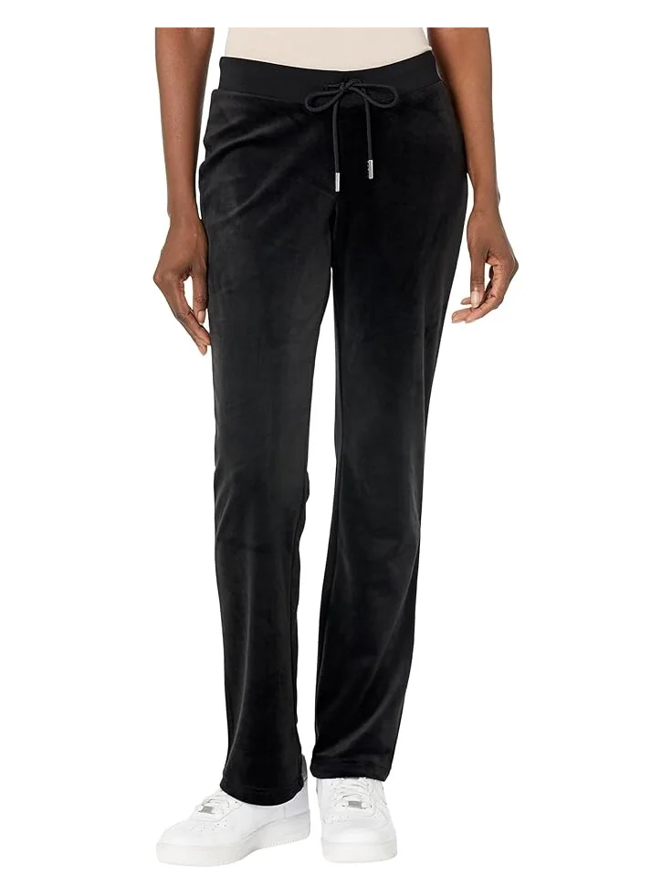 Брюки Juicy Couture Rib Waist Velour with Drawcord — изображение 1 из 2, коричневый