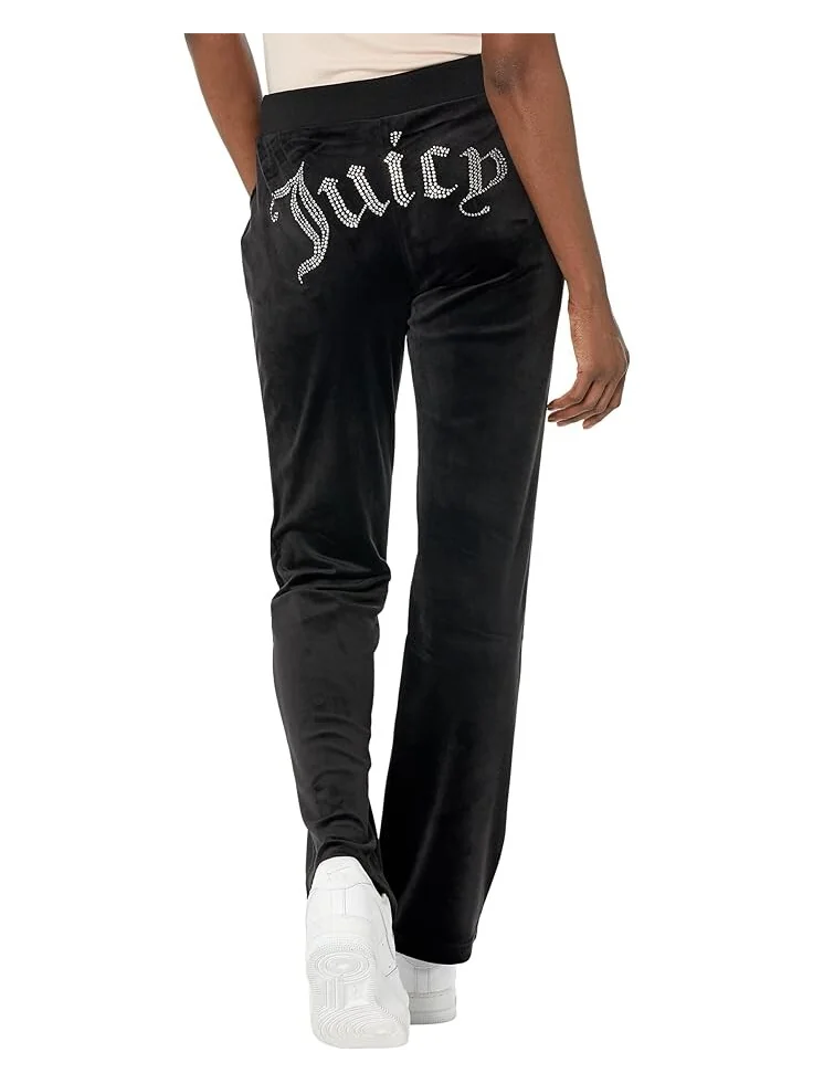 Брюки Juicy Couture Rib Waist Velour with Drawcord — изображение 2 из 2, коричневый