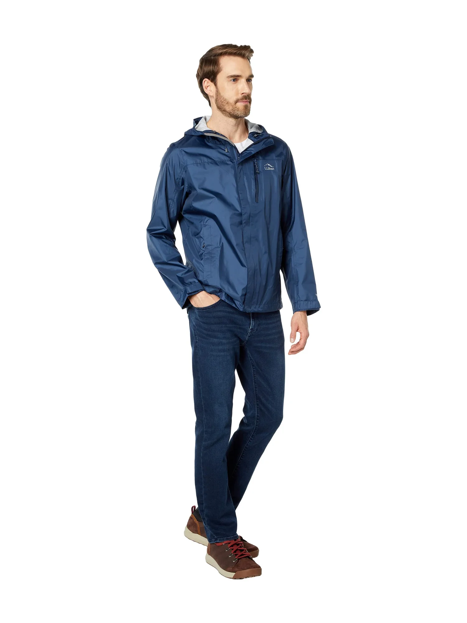 Куртка L.L.Bean Trail Model Rain Jacket — изображение 4 из 4, темно-синий