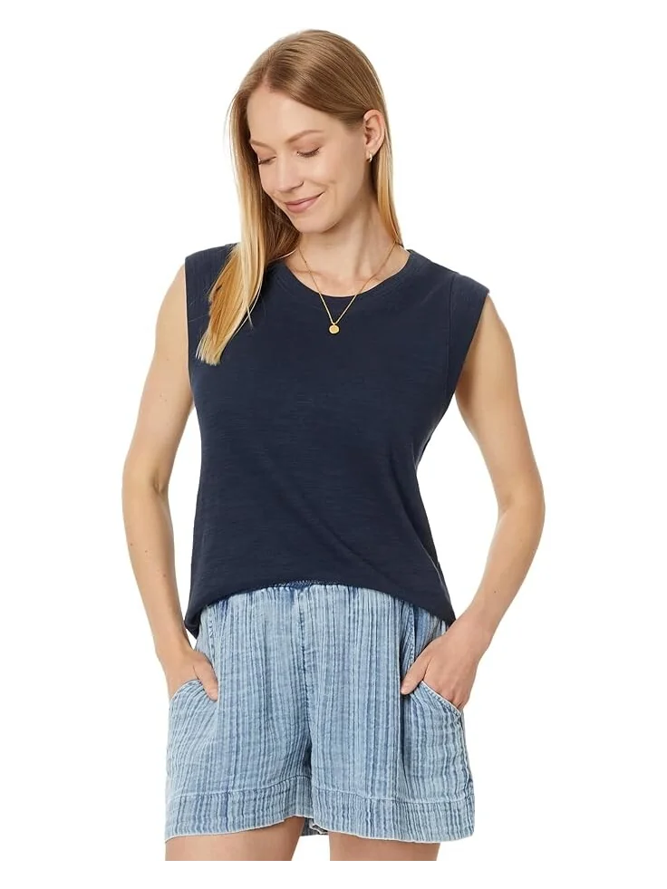Топ Faherty Heritage Slub Muscle Tank — изображение 1 из 4, темно-синий