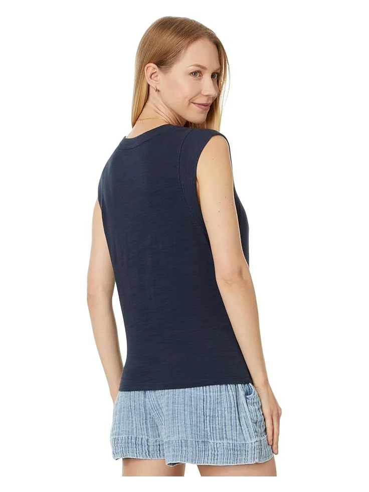 Топ Faherty Heritage Slub Muscle Tank — изображение 2 из 4, темно-синий